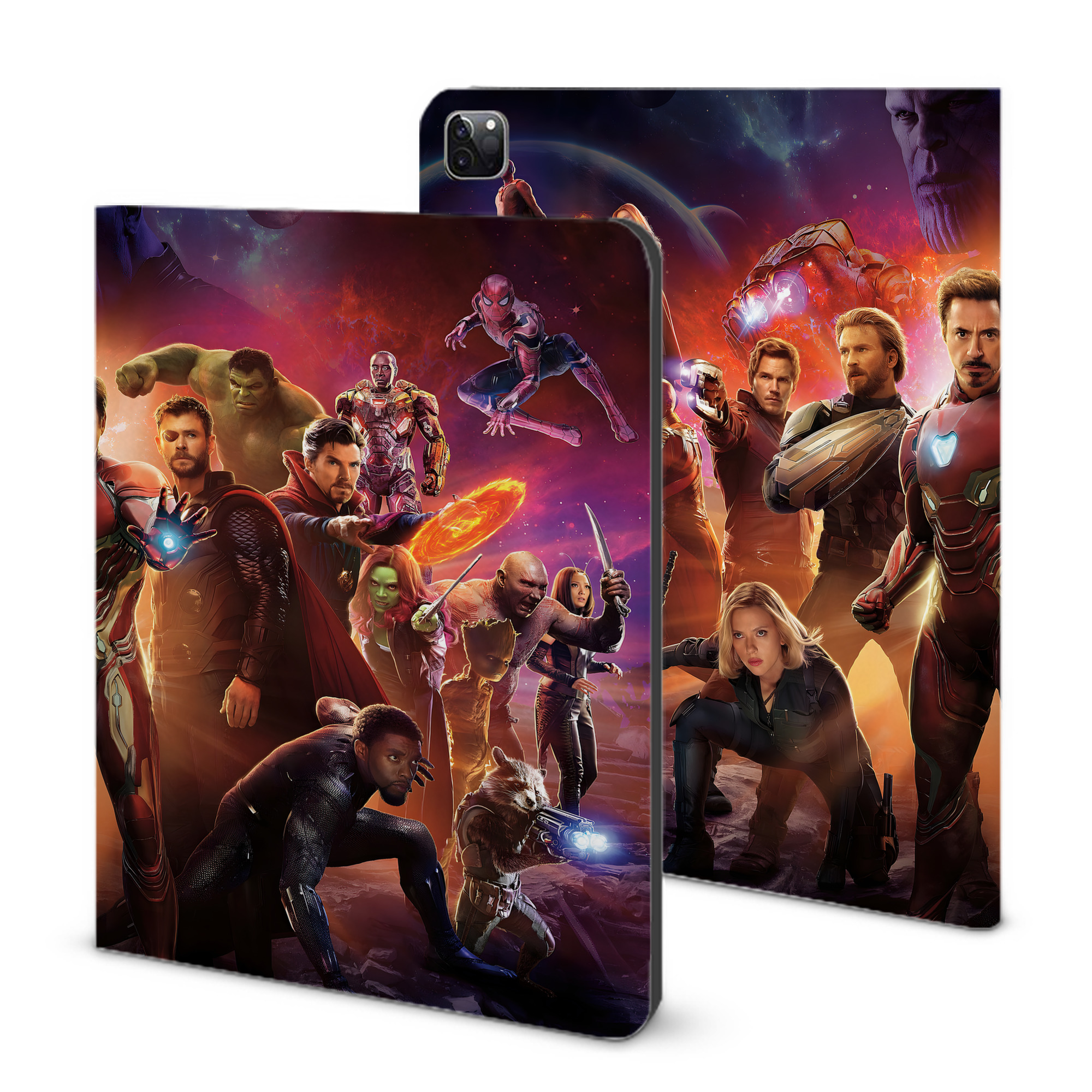 （画像用） アベンジャーズ The Avengers IPad ケース ブック型 PUレザー TPU 耐衝撃 軽量 薄型 ペン収納なし 全面保護 IPad 各モデル対応